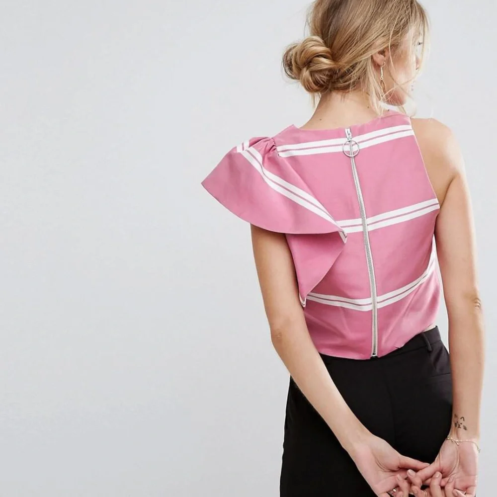 Mango Ruffle Shoulder Top - Picture 2 of 6